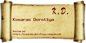 Kosaras Dorottya névjegykártya