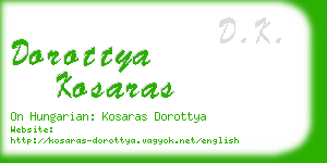 dorottya kosaras business card